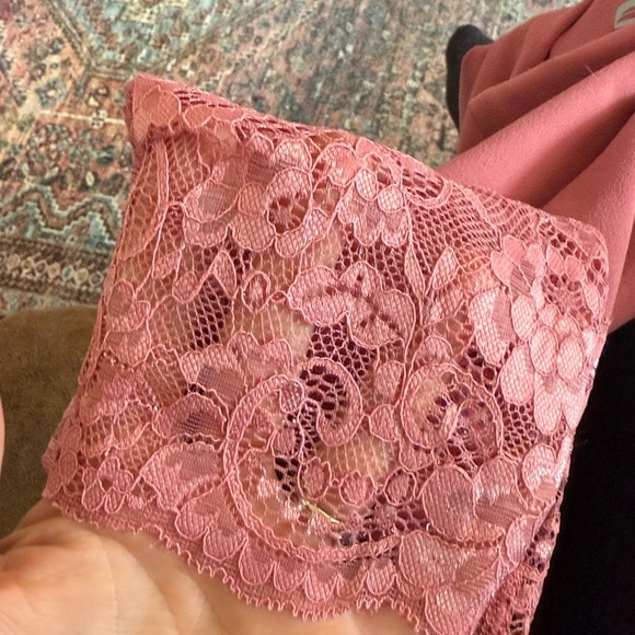 Fabletics Solar Statement PowerHold Lace Bottom Leggings in terracotta Size XS - Picture 5 of 6